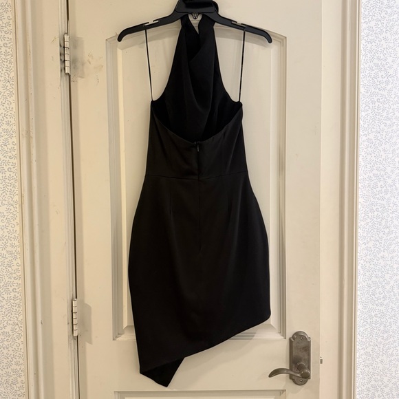 ELLIATT - Black Halter Neck Mini Asymmetrical Dress - Picture 4 of 4